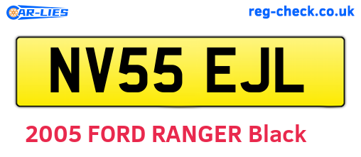 NV55EJL are the vehicle registration plates.
