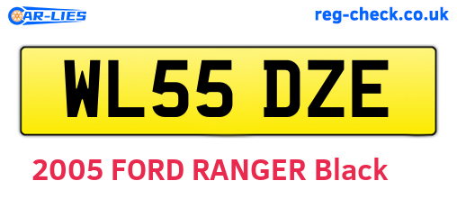 WL55DZE are the vehicle registration plates.
