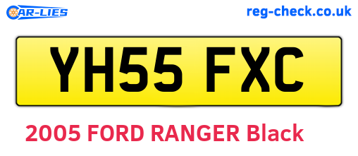 YH55FXC are the vehicle registration plates.