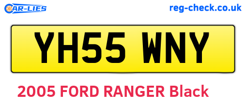 YH55WNY are the vehicle registration plates.