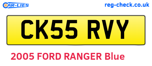 CK55RVY are the vehicle registration plates.