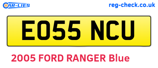 EO55NCU are the vehicle registration plates.