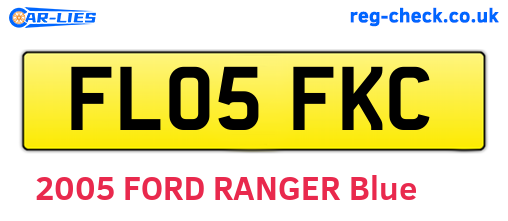 FL05FKC are the vehicle registration plates.