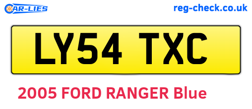 LY54TXC are the vehicle registration plates.