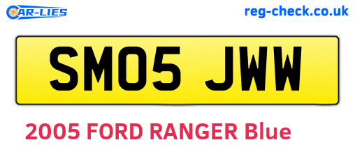 SM05JWW are the vehicle registration plates.