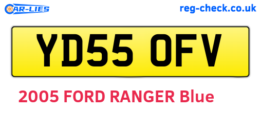YD55OFV are the vehicle registration plates.