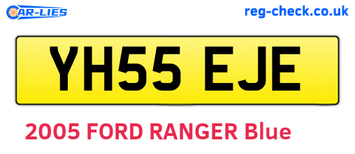 YH55EJE are the vehicle registration plates.