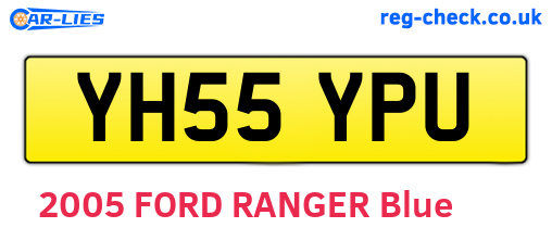 YH55YPU are the vehicle registration plates.