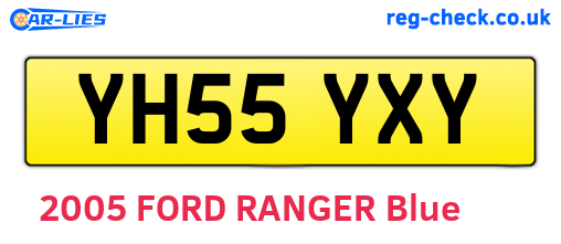 YH55YXY are the vehicle registration plates.