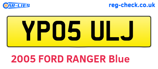YP05ULJ are the vehicle registration plates.
