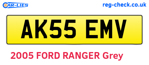 AK55EMV are the vehicle registration plates.
