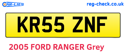 KR55ZNF are the vehicle registration plates.