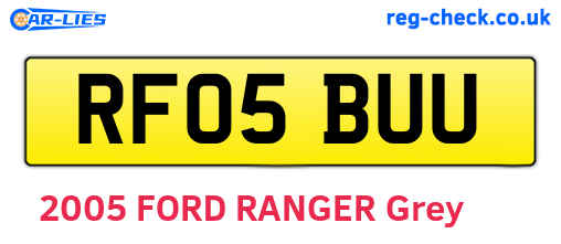 RF05BUU are the vehicle registration plates.