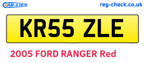KR55ZLE are the vehicle registration plates.
