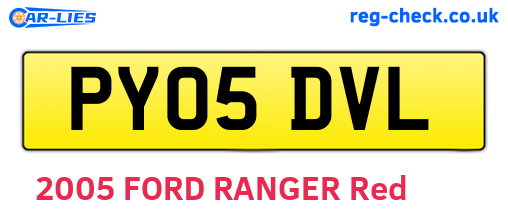 PY05DVL are the vehicle registration plates.