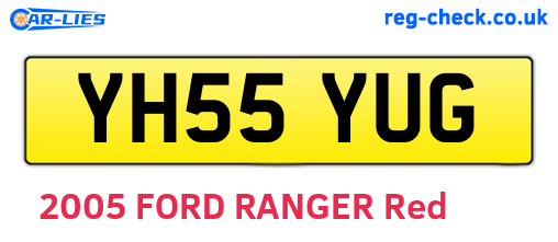 YH55YUG are the vehicle registration plates.