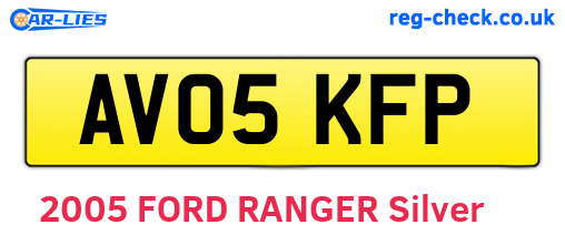 AV05KFP are the vehicle registration plates.