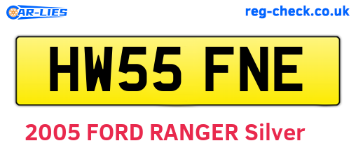 HW55FNE are the vehicle registration plates.