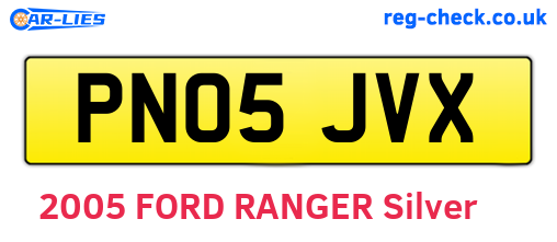 PN05JVX are the vehicle registration plates.
