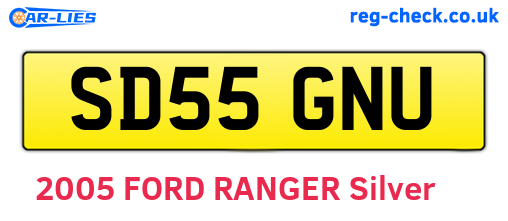 SD55GNU are the vehicle registration plates.