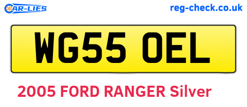 WG55OEL are the vehicle registration plates.