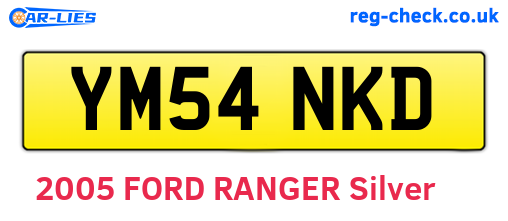 YM54NKD are the vehicle registration plates.