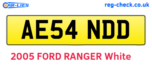 AE54NDD are the vehicle registration plates.