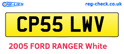 CP55LWV are the vehicle registration plates.