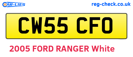 CW55CFO are the vehicle registration plates.