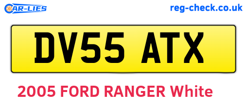 DV55ATX are the vehicle registration plates.