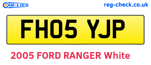 FH05YJP are the vehicle registration plates.