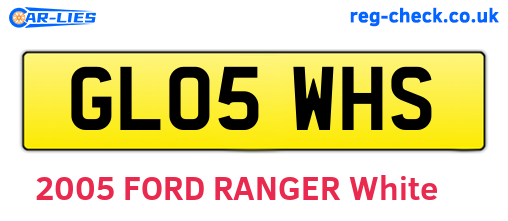 GL05WHS are the vehicle registration plates.