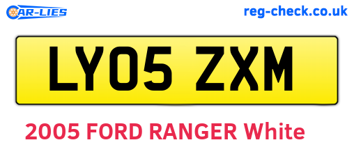LY05ZXM are the vehicle registration plates.
