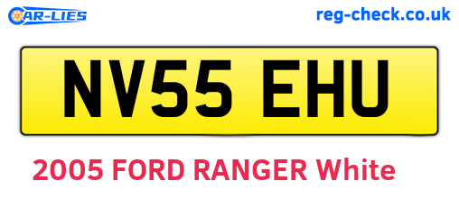 NV55EHU are the vehicle registration plates.