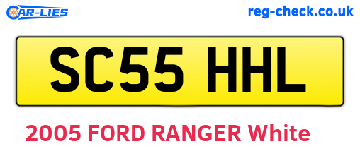 SC55HHL are the vehicle registration plates.