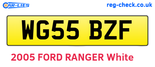 WG55BZF are the vehicle registration plates.