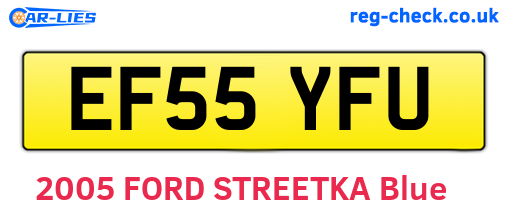EF55YFU are the vehicle registration plates.