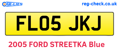FL05JKJ are the vehicle registration plates.