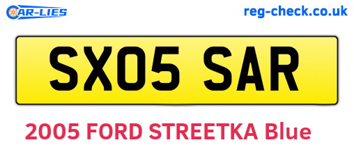 SX05SAR are the vehicle registration plates.