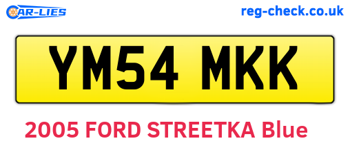 YM54MKK are the vehicle registration plates.