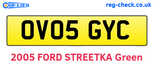 OV05GYC are the vehicle registration plates.