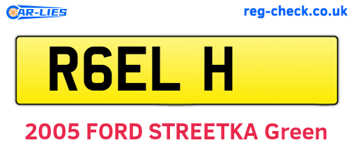 R6ELH are the vehicle registration plates.