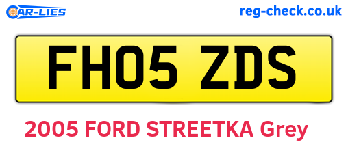 FH05ZDS are the vehicle registration plates.