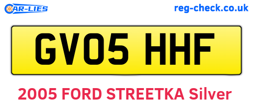 GV05HHF are the vehicle registration plates.