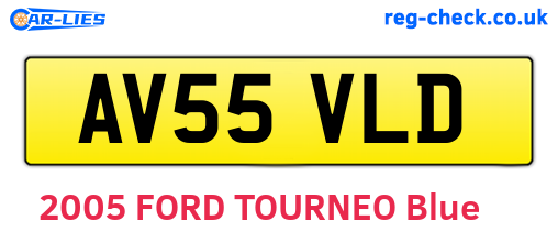 AV55VLD are the vehicle registration plates.