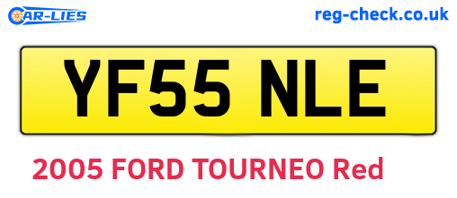 YF55NLE are the vehicle registration plates.