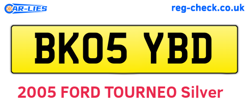 BK05YBD are the vehicle registration plates.