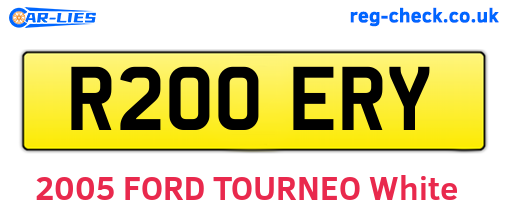 R200ERY are the vehicle registration plates.