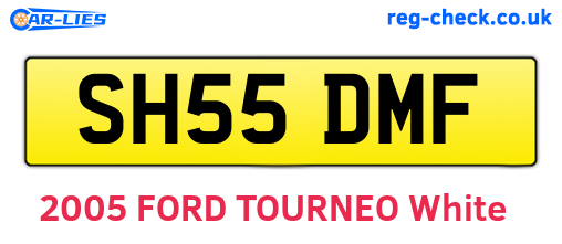 SH55DMF are the vehicle registration plates.