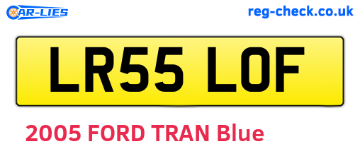 LR55LOF are the vehicle registration plates.